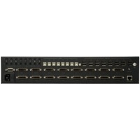 Rückseite mit Anschlüssen des GEF-DVIKVM-848DL-PB KVM Matrix Switches von Gefen.