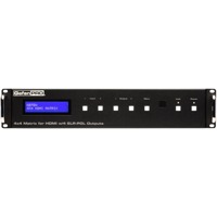 Vorderseite des GEF-HDFST-444-4ELR 4x4 HDMI Matrix-Switchers von Gefen.