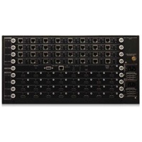 Rückseite mit Anschlüssen des GEF-HDFST-MOD-32432-HDELR HDMI Matrix-Switches von Gefen.