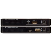 Rückseite mit Anschlüssen des GTV-WHD-1080P-LR-BLKD kabellosen HDMI Extenders von Gefen.