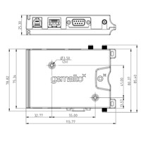 PLS62T-W-USB 4G LTE CAT 1 IoT M2M Gateway/Modem mit USB 2.0 und RS232 von Gemalto Zeichnung