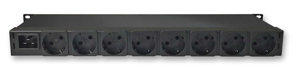 Rückseite des Expert Power Control 8031-3 8-fach schaltbarer PDU IP Stromverteiler von Gude