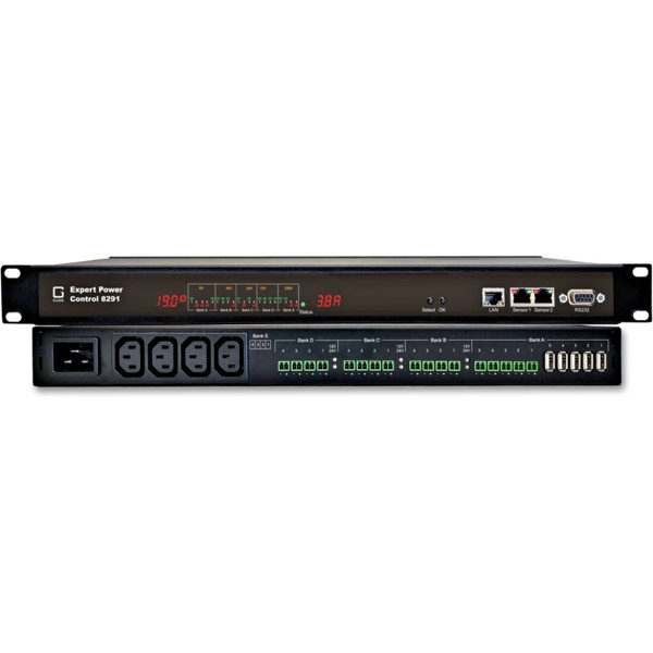 Expert Power Control 8291-1 Schaltbare 19 Zoll IP-PDU für AC/DC Spannungsversorgung von Gude