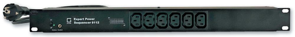 Expert Power Sequencer 8112 Steckdosenleisten für zeitversetztes Ein- und Ausschalten von Gude mit IEC C13 Ausgängen