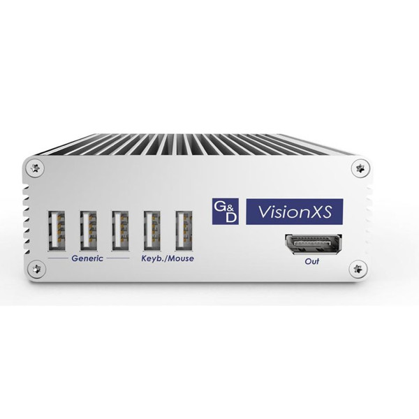 VisionXS-IP-DP-UHR kompakter DisplayPort 1.2 KVM over IP Extender von Guntermann und Drunck Tubus Gehäuse