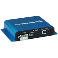 PC Seite des Secure Isolators für DVI-I Video, USB und Audio von High Sec Labs.