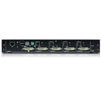 Rückseite mit den verschiedenen Anschlüssen des K204 Secure KVM Switches von High Sec Labs.