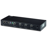 USB, PS/2 und Audioanschlüsse des K304 Secure KM Switches von High Sec Labs.