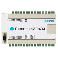Oberseite mit Status-LEDs der Damocles2 2404 SNMPv3 Remote I/O Einheit von HW group.