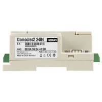 Seitenansicht der sicheren Damocles2 2404 SNMPv3 Remote I/O Einheit von HW group.