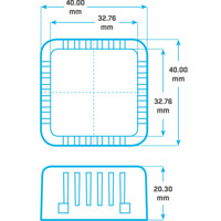 HTemp HomeBox Temperatur-/Luftfeuchigkeitssensor mit einem 1-Wire RJ11 Port von HW group Zeichnung
