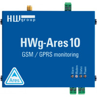 Oberseite mit Status LEDs des HWg-Ares10 GSM Thermometers für 3 Sensoren von HW group.