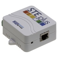 Rückseite eines HWg-STE Plus Ethernet Thermometers von HW-Group.