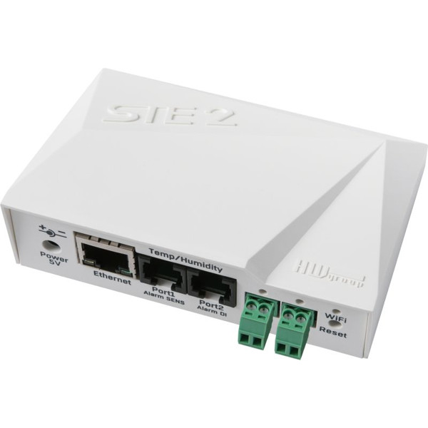 HWg-STE2-R2 WiFi/Ethernet Thermo-/Hygromerter mit 2x DI und bis zu 5x 1-Wire und 1-Wire UNI Sensoren von HW group