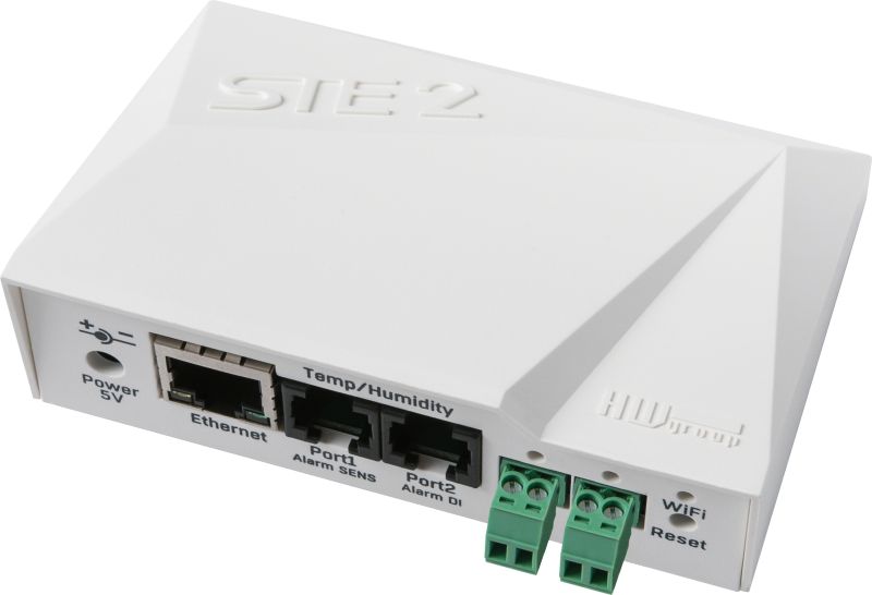 HWg-STE2-R2 WiFi/Ethernet Thermo-/Hygromerter mit 2x DI und bis zu 5x 1-Wire und 1-Wire UNI Sensoren von HW group