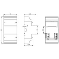 Meter 3f PRO380-Mb x/5A M-Bus 3-Phasen Energiemessgerät für indirekte Strommessung von HW group Zeichnung