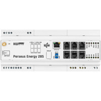 Vorderseite der Perseus Energy 285 LAN/LTE Monitoring Lösung für Hutschienen Montage von HW group