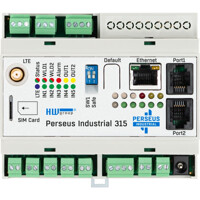 Perseus Industrial 315 LAN und LTE Monitoring Lösung von HW group Vorderseite Vorderseite der Perseus Industrial 315 LAN und LTE Monitoring Lösung von HW group