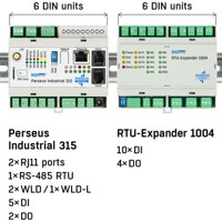 RTU-Expander 1004 HW group Perseus Erweiterung mit 10x digitalen Eing&auml;ngen und 4x digitalen Ausg&auml;ngen mit einem Perseus Industrial 315