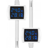 Display Ausrichtungsm&ouml;glichkeiten des RTU-HTemp Display Temperatur und Luftfeuchte Sensor von HW group