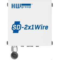 SD-2x1Wire SensDesk Sensor mit Temperatur und Luftfeuchtigkeit Überwachung von HW Group von oben