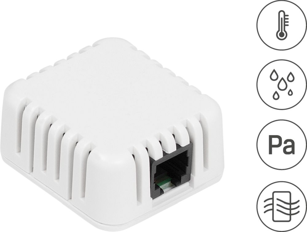 Sensor THPVoc 1W-UNI Temperatur-, Luftfqualitäts-, Luftfeuchtigkeits und Luftdrucksensor von HW group