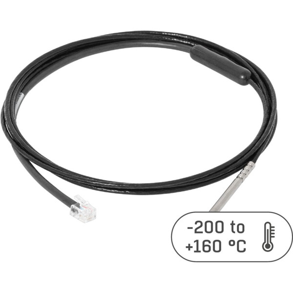 Temp-1Wire Pt100 Frost Temperatursensor für extrem niedrige Temperaturen von HW group mit Temperaturangabe