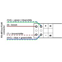 Verkabelung eines Temp-485-Pt100 Temperatur zu RS-485 Converters.