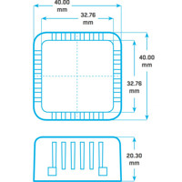 Temp HomeBox Indoor Temperatursensor mit einem 1-Wire RJ11 Port von HW group Zeichnung