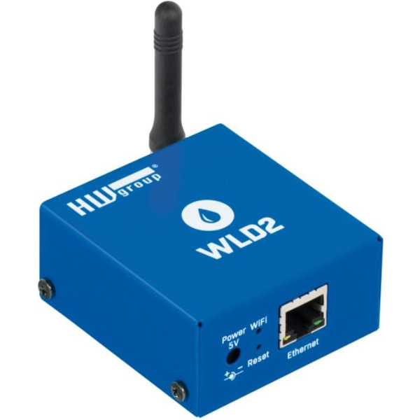 WLD2 Wasserdetektor mit 4x Sensorkabeln, WiFi und Ethernet für Leckageüberwachung von HW Group