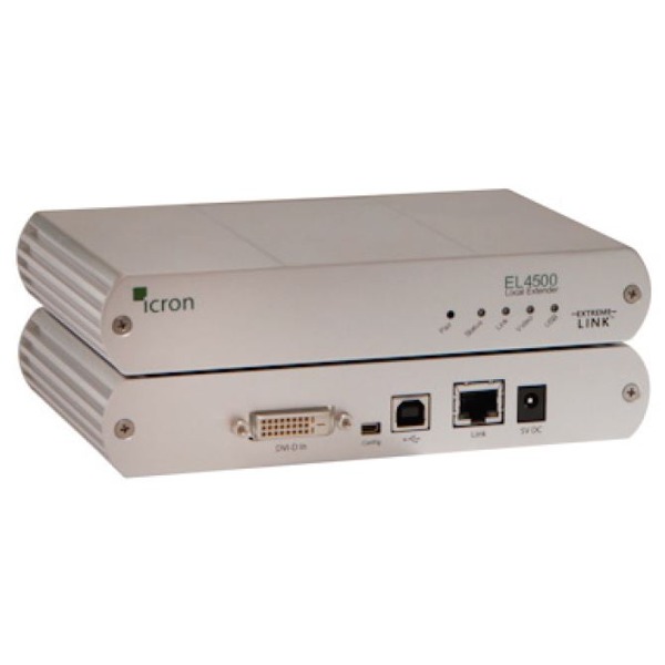 EL4500 von Icron ist ein USB & DVI KVM Extender über CAT 5e oder LAN.