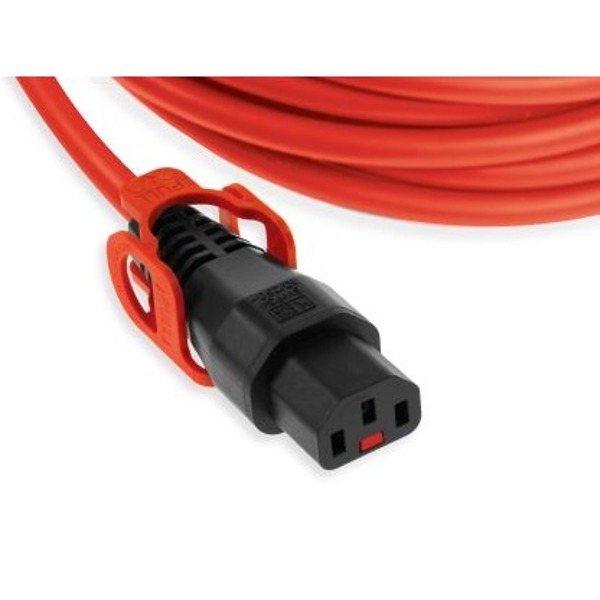 C13 IEC Lock+ Kabel mit Verriegelung und einfachem Auslöser.
