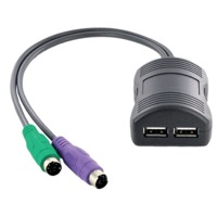 436-PU von Ihste ist ein PS/2 auf USB-Konverter mit 2 USB Ports und 0,3m Länge.