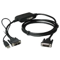 445-2H von Ihse ist ein DVI-Splitterkabel mit 2 Ports und Stromversorgung über USB.