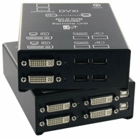 DVXi/ET Ihse DVI KVM Extender über CATx und Glasfaser DVI-D Video, USB, PS/2, USB 2.0, Audio, RS232