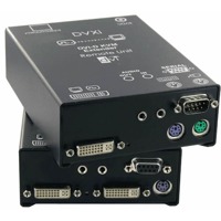 DVXi/ET Ihse DVI KVM Extender über CATx und Glasfaser DVI-D Video, USB, PS/2, USB 2.0, Audio, RS232