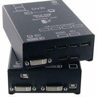 DVXi/ET Ihse DVI KVM Extender über CATx und Glasfaser DVI-D Video, USB, PS/2, USB 2.0, Audio, RS232