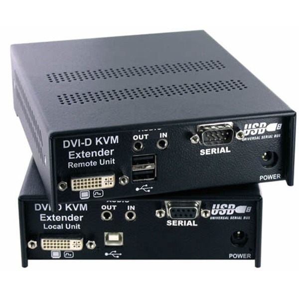 DXXi Ihse Dual Head / Dual Link DVI KVM Verstärker über MultiMode LWL Glasfaser Fiber Optic