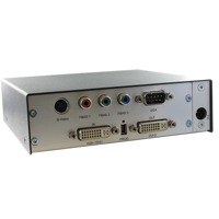 K238-5VE von Ihse ist ein Media auf DVI Konverter und Media-Switch.