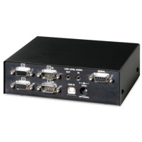 SD-VUE/5x von Ihse ist ein VGA Extender über CATx mit Audio, USB und RS232 Übertragung auf bis zu 50m.