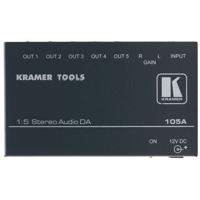 105A von Kramer Electronics ist ein 1:5 Stereo-Audio Verteilverstärker.
