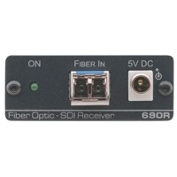 Optische Glasfaser Eingänge des 690R 3G HD-SDI Receivers von Kramer Electronics.
