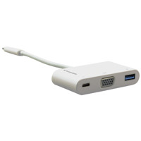 VGA, USB und USB Typ C Ausgänge des ADC-U31C/M1 USB Typ C Multiausgang Adapters von Kramer Electronics.