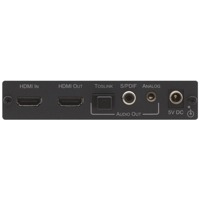 HDMI Ein- und Ausgänge und Audio Ausgang des FX-46XL Audio-Auskopplers von Kramer Electronics.