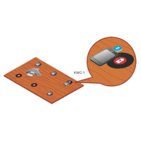 Anwendungsbeispiel zur KWC-1 kabellosen Ladestation von Kramer Electronics.