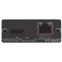 HDMI-Eingang und RJ-45-Ausgang des PT-580T HDMI Senders von Kramer Electronics.