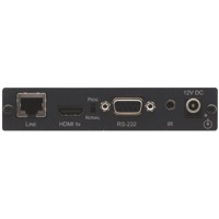 RJ-45, HDMI, RS-232 und Infrarot Anschlüsse des TP-580T Senders von Kramer Electronics.