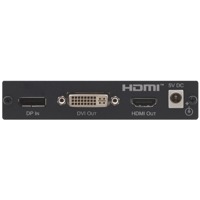 Eingangs- und Ausgangsports des VM-2DH DisplayPort auf HDMI & DVI Konverters von Kramer Electronics.
