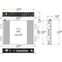 VP-427X 4K60 HDBaseT/HDMI Auto-Switcher/Scaler Receiver von Kramer Electronics Zeichnung