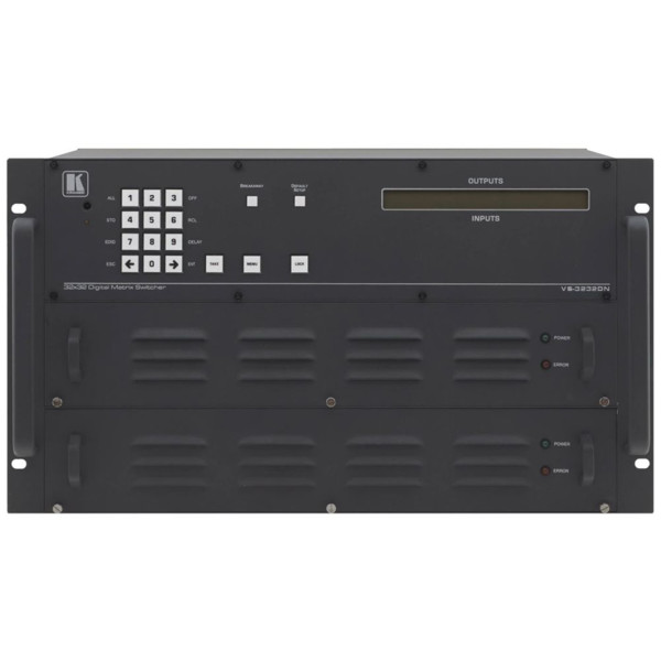 VS-3232DN-EM Kramer Electronics 4x4 bis 32x32 Modularer Multiformat Digital Matrixschalter mit RS-232, Ethernet, IR, DVI und USB